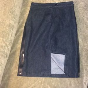 Armani Exchange Denim Mid-calf Skirt